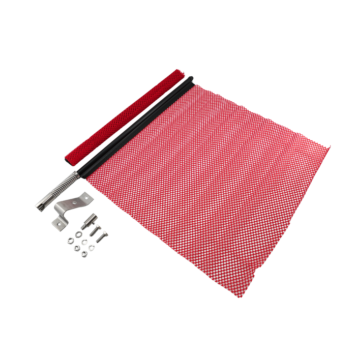 EZ Mount Flag Kit 18″ × 18″ Red with Brackets & Spare Flag