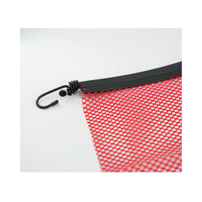 Red Mesh Flag with Bungee Cord - 18" × 18"