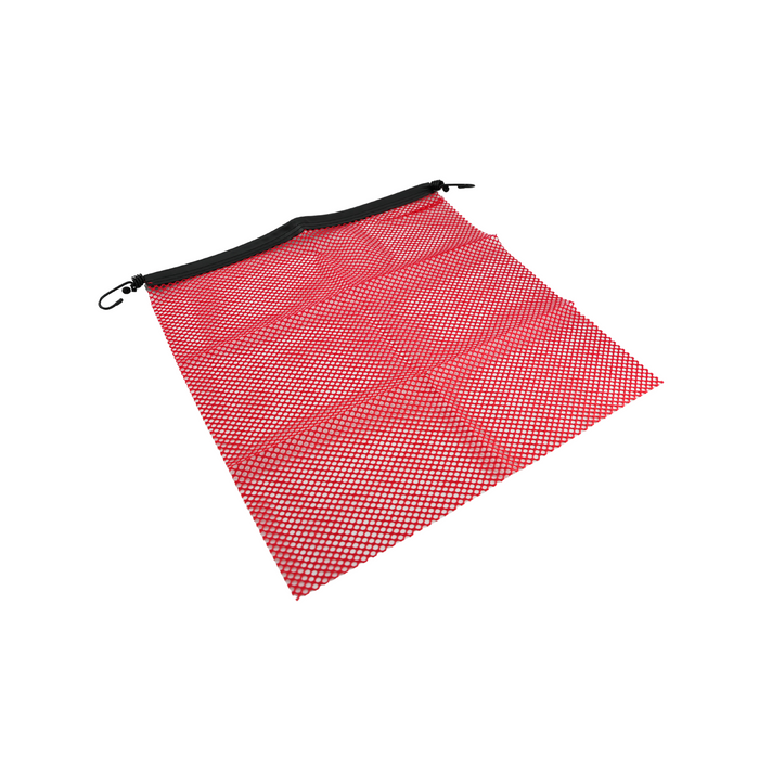Red Mesh Flag with Bungee Cord - 18" × 18"