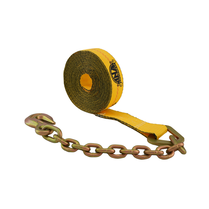 2"x30' Ratchet strap with Chain Anchor