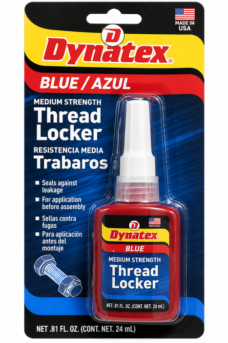 Blue Gel Threadlocker with Pump Medium Strength 24 ml Dynatex