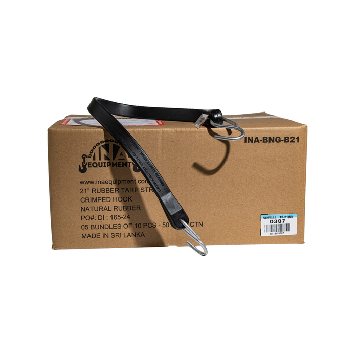Natural Rubber Bungee Tarp Tie 21" - 50 Pcs/box
