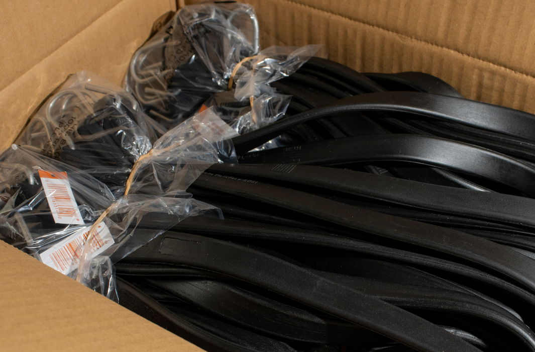 15" Natural Rubber Tarp Straps 50 Pack – Heavy-Duty Tarp Tie Downs | Crimped S Hooks | INA Equipment