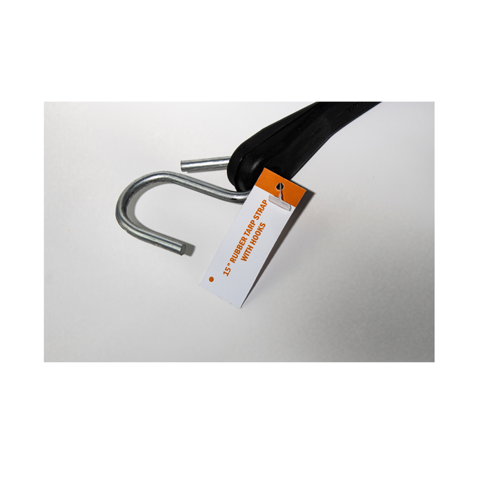 Natural Rubber Bungee Tarp Tie 15" - 50 Pcs/box