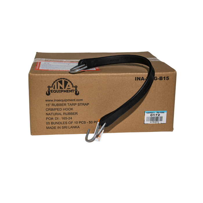 Natural Rubber Bungee Tarp Tie 15" - 50 Pcs/box
