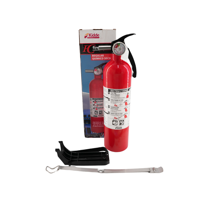 Fire Extinguisher with Mounting Bracket - Kidde FC10 Vehicle Protection