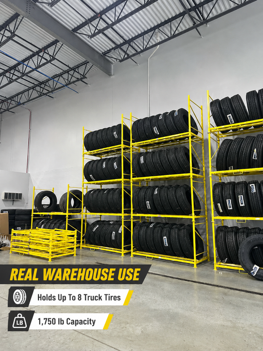 Truck Tire Folding Rack – Holds 8 Tires, 43″ OD, 1,750 lb Capacity