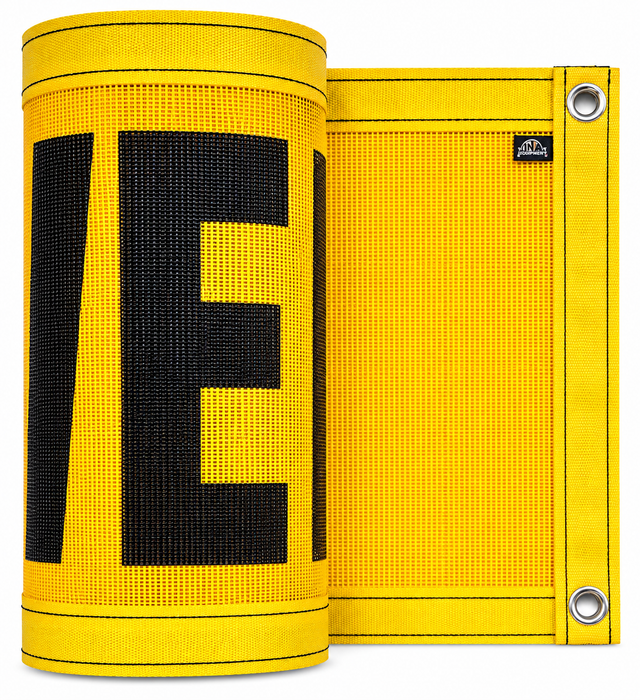 Oversize Sign Mesh with Grommets 18″X84″ - DOT Complaint
