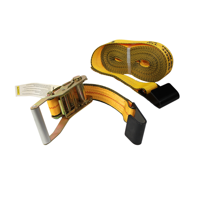 2"x30' Ratchet Strap with Flat Hook and Classic Style Short Handle