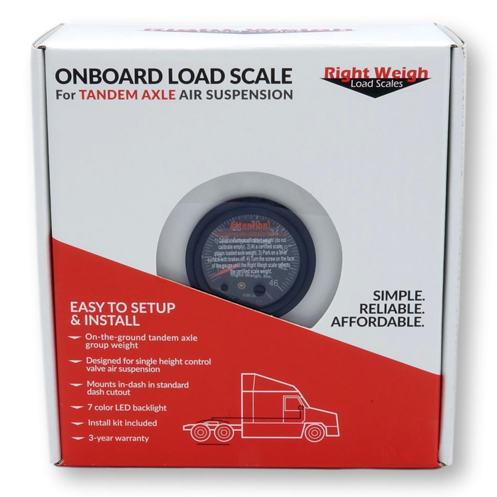 Right Weigh 510-46-RKB In-Dash Truck Load Scale Kit for Air Suspension