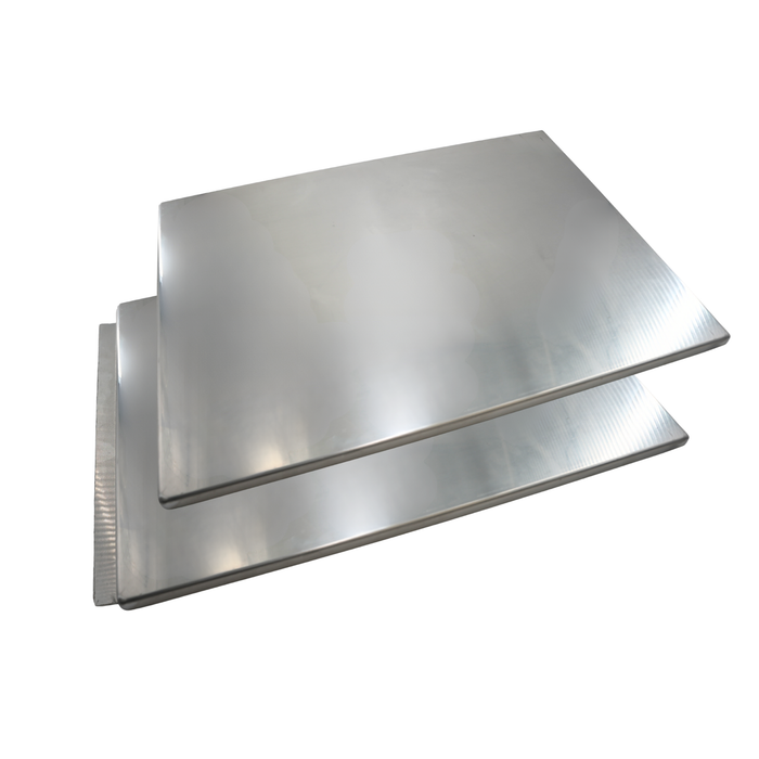 Trailer Toolbox Replacement Door for size 24"x24"x60" - Stainless Steel, Double-Door Mirror Finish