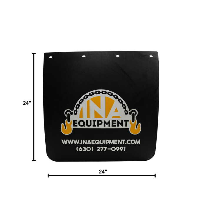 24"x24" Mudflap Heavy Duty Black Polymer – Universal Truck & Trailer Mud Guard