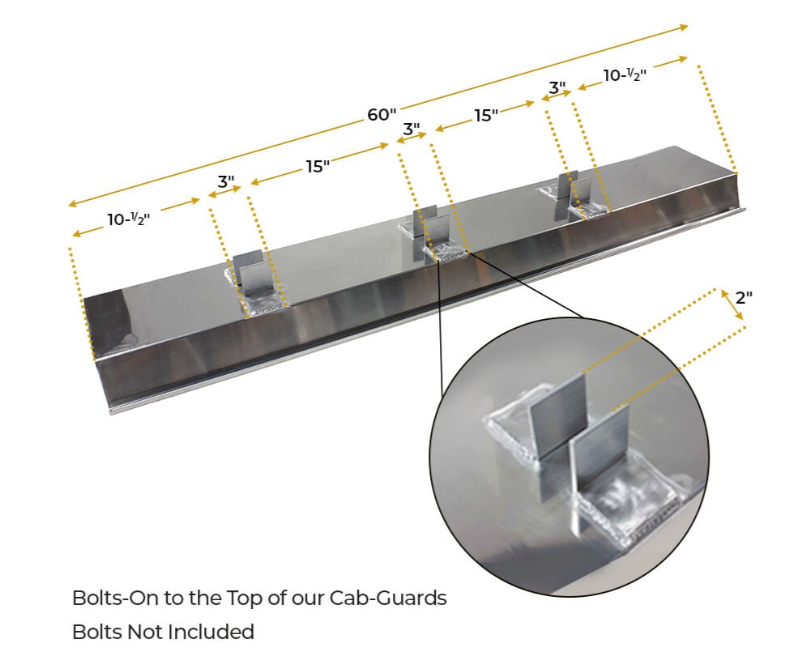 Top Mount Tarp Tray For Cab Racks 60"