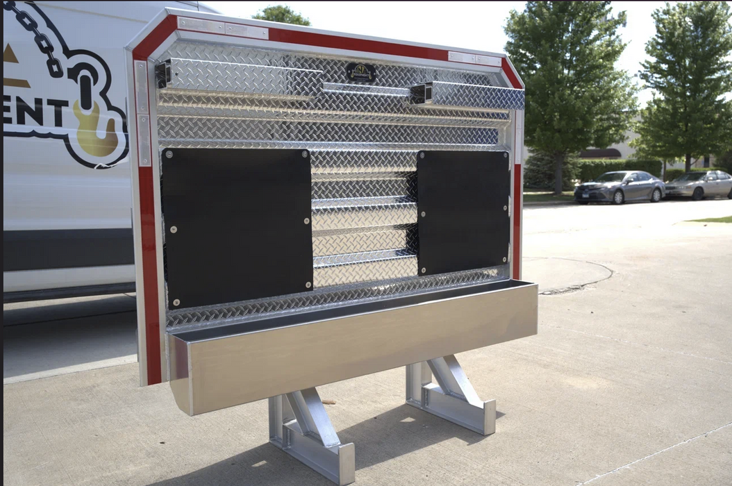 Head Rack without tool box with tray box 68"x80" Aluminum