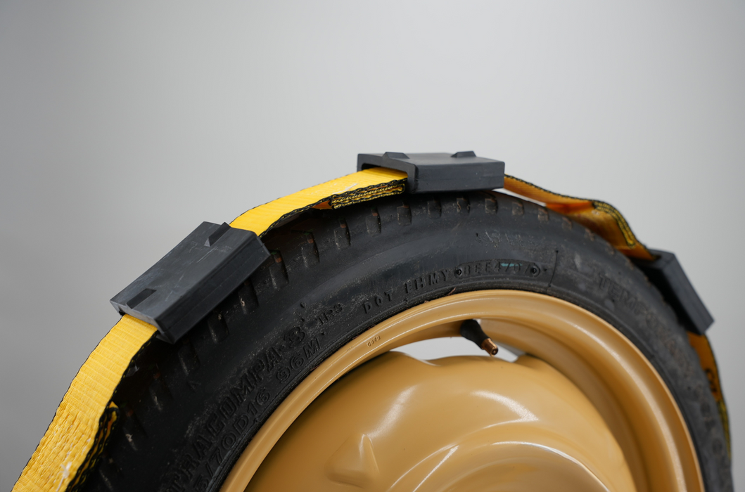 2" × 12' Over-the-Tire Ratchet Strap with Swivel J-Hooks | 1,667 lb WLL | INA Equipment