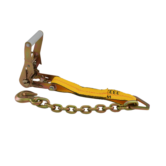 2"x30' Ratchet strap with Chain Anchor