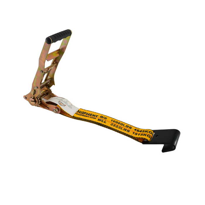 2″ × 30′ Reversed‑Handle Ratchet Strap with Flat Hook