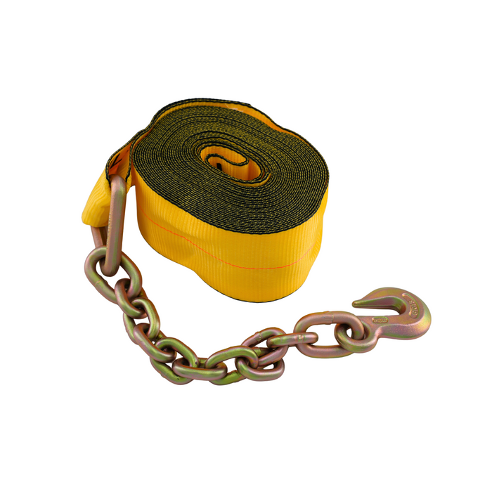 4"x30' Winch strap with Chain Anchor