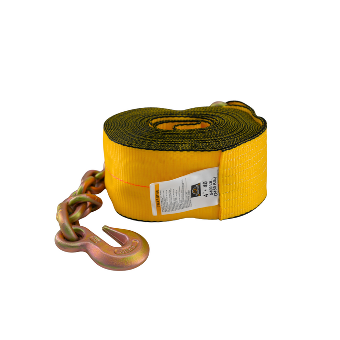 4"x30' Winch strap with Chain Anchor