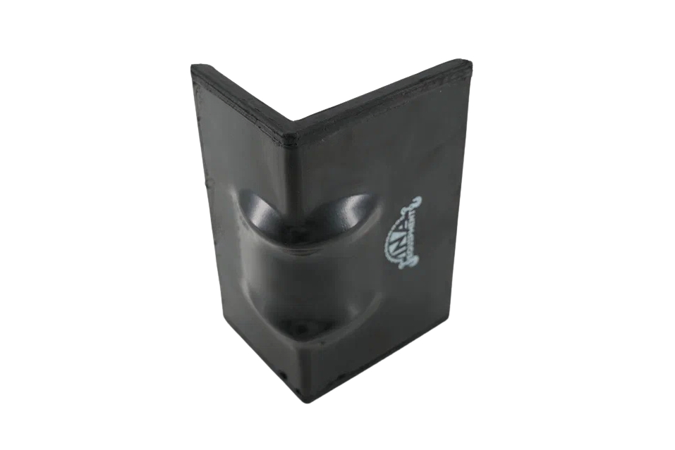 Corner Protector Steel with Rubber, Black