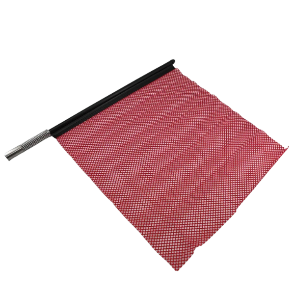 EZ Mount Flag 18″ × 18″ Red Mesh Safety Flag for Wide Loads – DOT Compliant High-Visibility Warning Flag, Durable Weather-Resistant Cargo Marking Flag