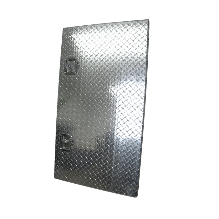 Replacement Aluminum Door for Cab Rack – 3′ 8½″ H x 2′ 1″ W, Includes Hinge & 2 Door Locks