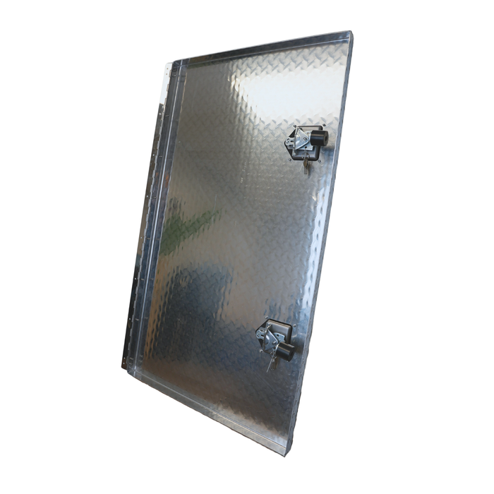 Replacement Aluminum Door for Cab Rack – 3′ 8½″ H x 2′ 1″ W, Includes Hinge & 2 Door Locks