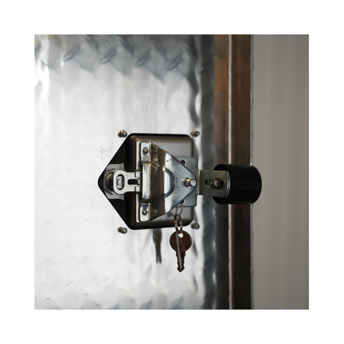 Replacement Aluminum Door for Cab Rack – 3′ 8½″ H x 2′ 1″ W, Includes Hinge & 2 Door Locks