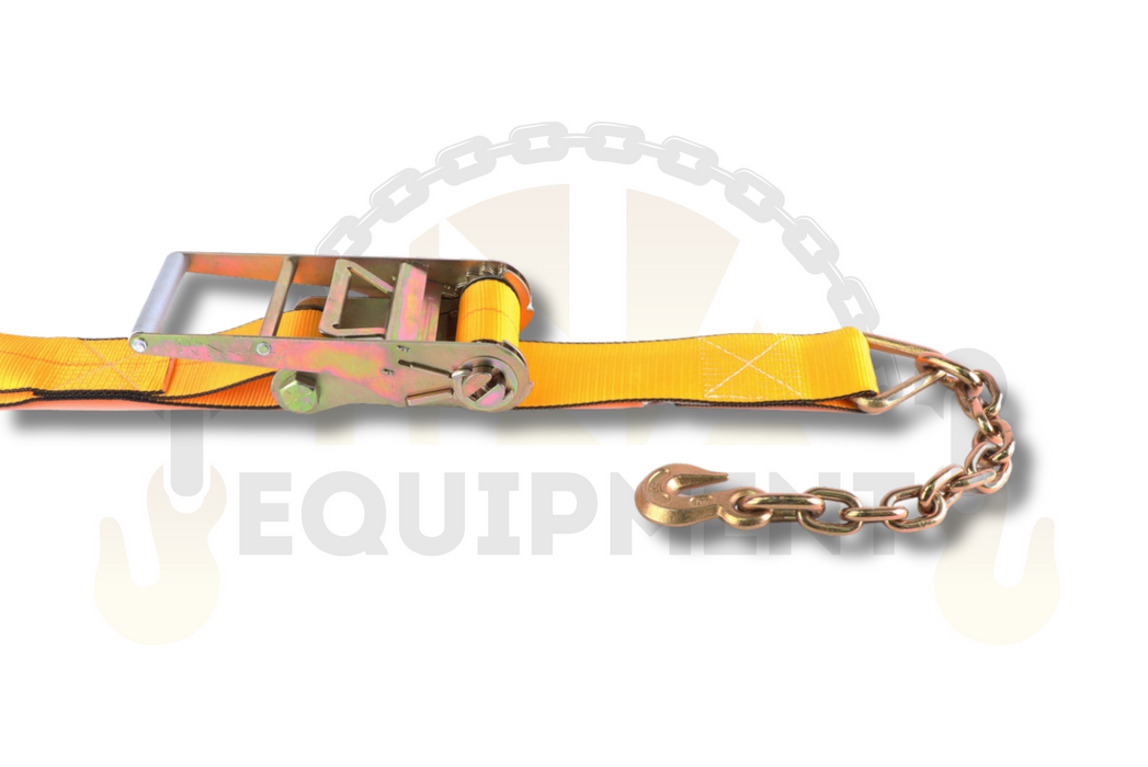 4"x40' Ratchet strap with Chain Anchor