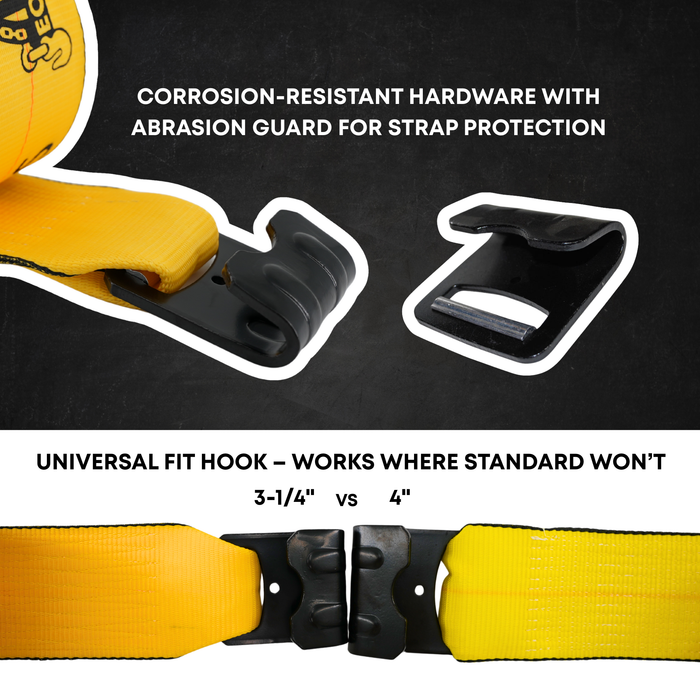 4"x30' Winch Strap with Flat Hook