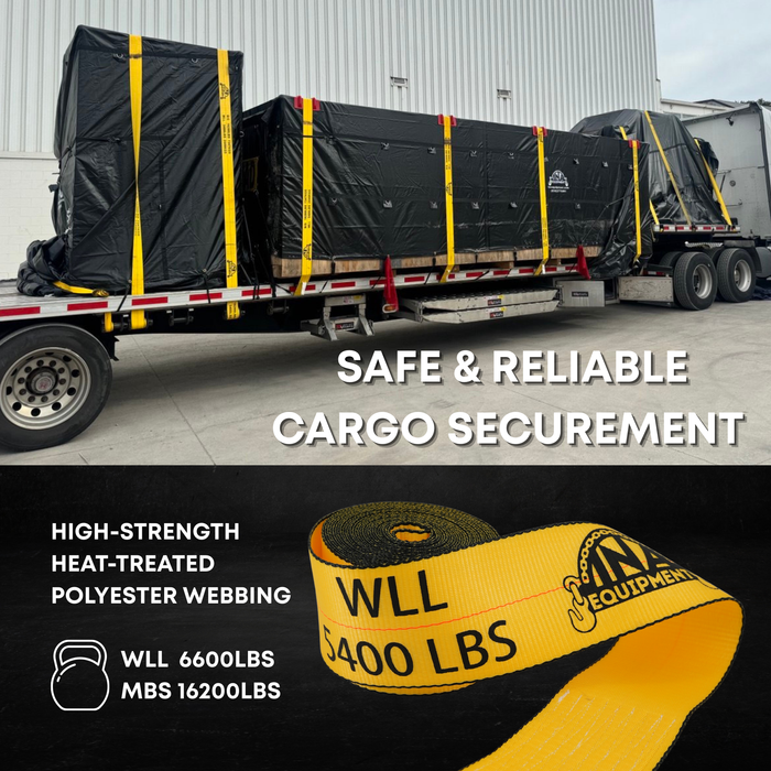 4"x30' Winch Strap with Flat Hook